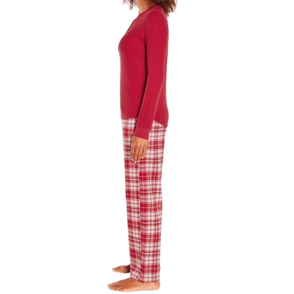 🎁NWT GAP Flannel/thermal PJ red plaid pajama set. Medium☃️ - Picture 6 of 12
